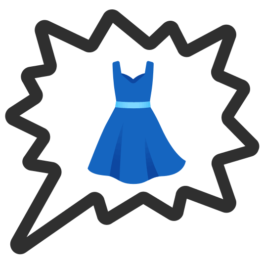 right anger bubble dress