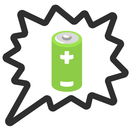 right anger bubble battery