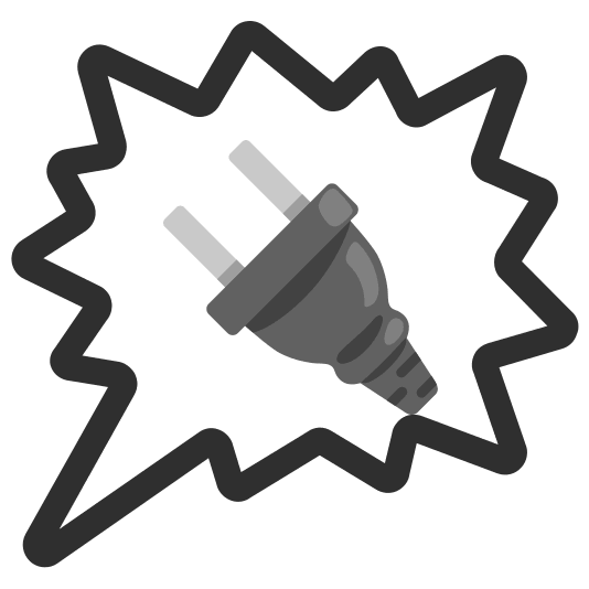 right anger bubble electric plug