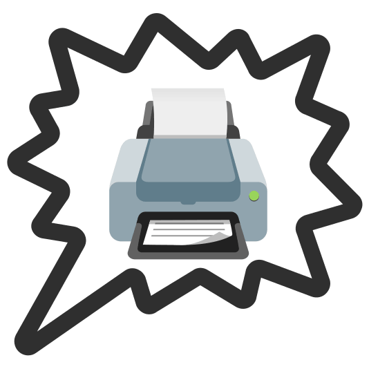 right anger bubble printer