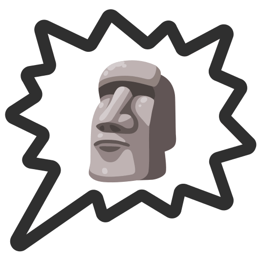 right anger bubble moyai