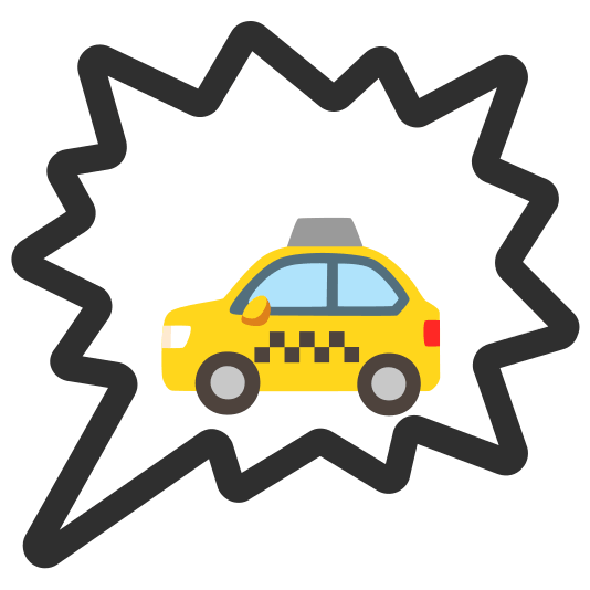 right anger bubble taxi