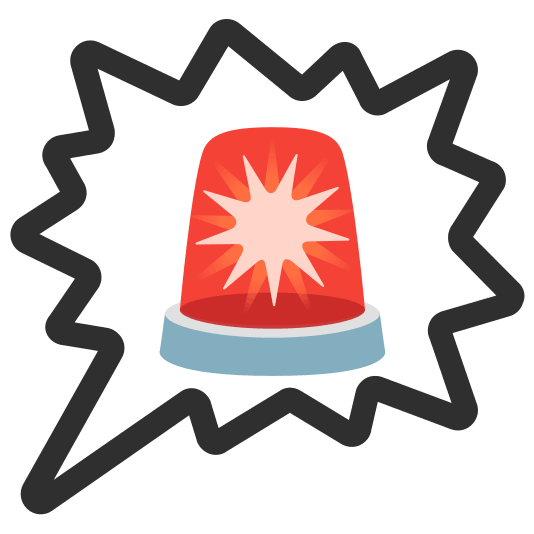 right anger bubble rotating light