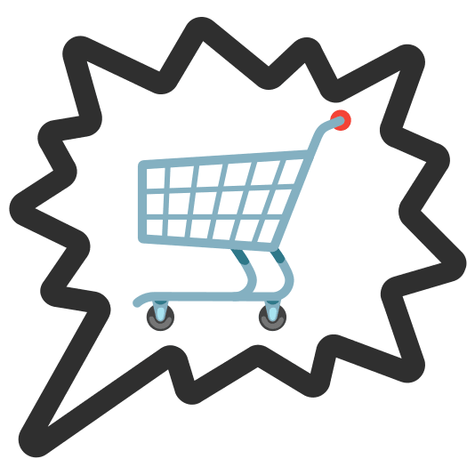 right anger bubble shopping trolley