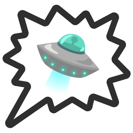 right anger bubble flying saucer