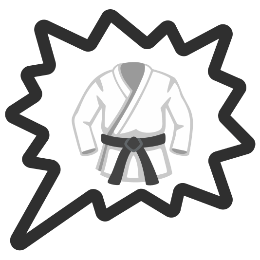 right anger bubble martial arts uniform