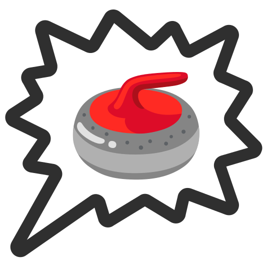 right anger bubble curling stone