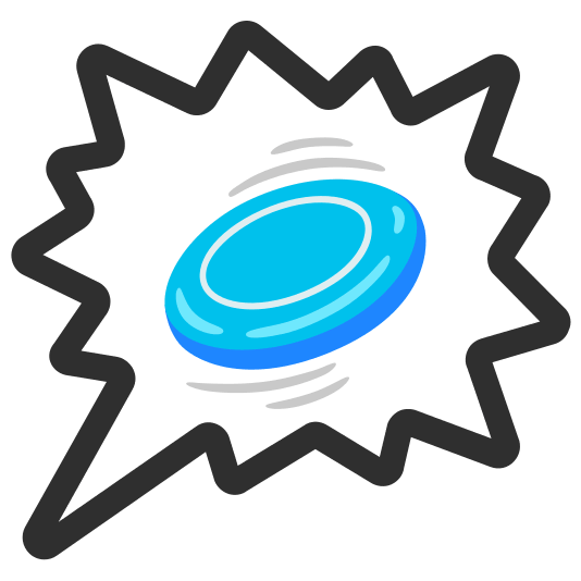 right anger bubble flying disc