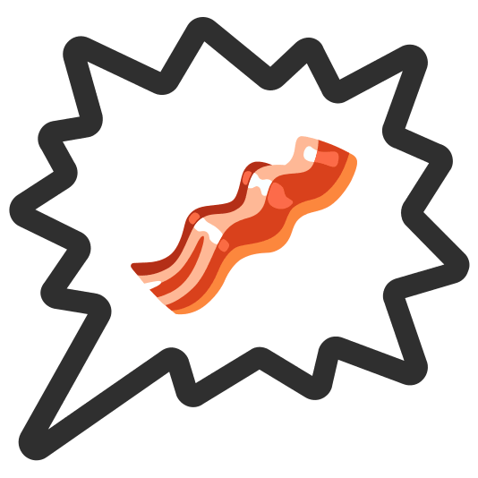 right anger bubble bacon