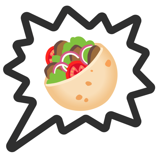 right anger bubble stuffed flatbread