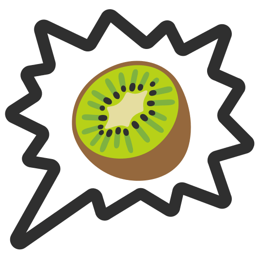 right anger bubble kiwifruit