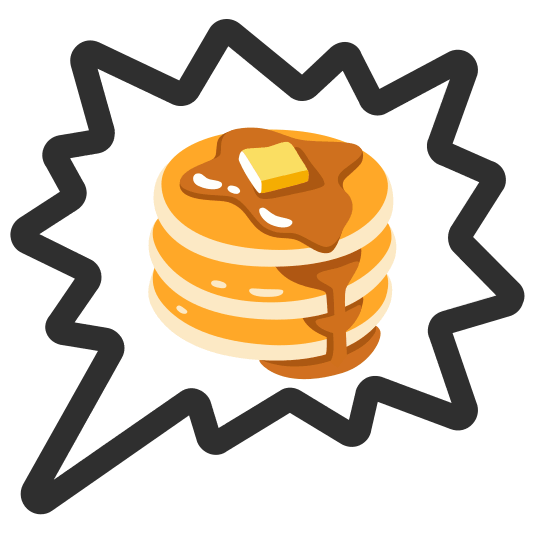 right anger bubble pancakes