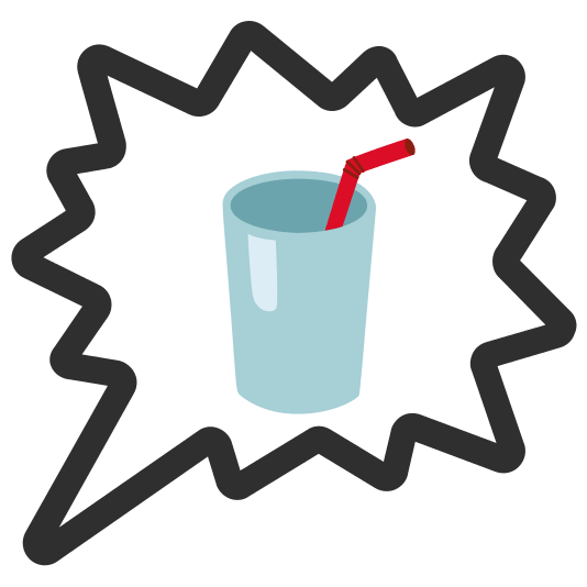 right anger bubble cup with straw