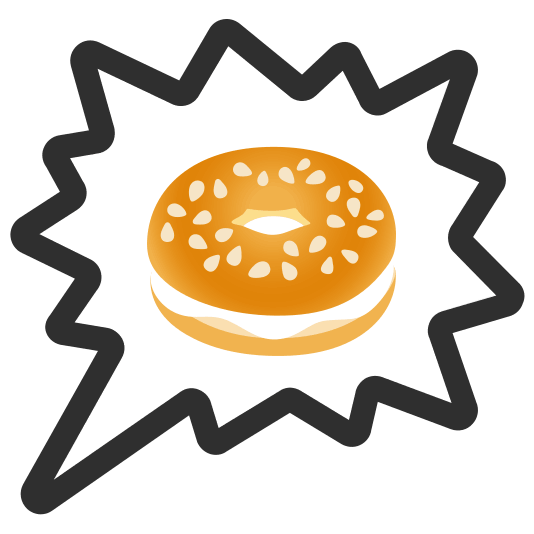 right anger bubble bagel