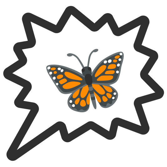 right anger bubble butterfly