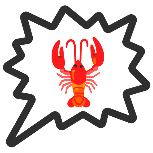 right anger bubble lobster