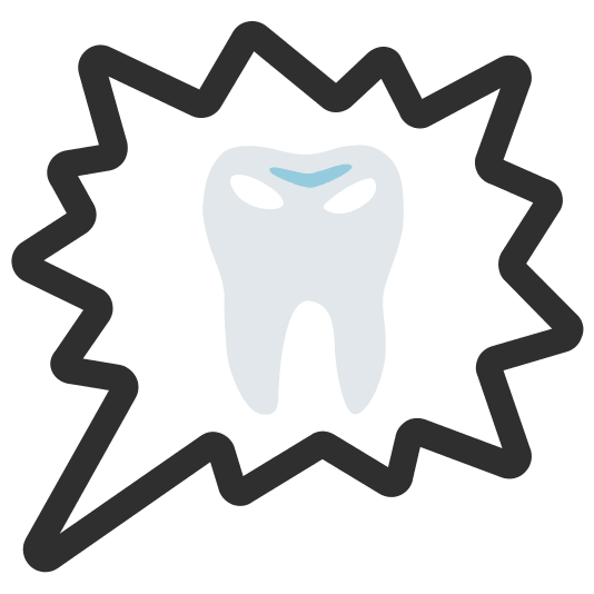 right anger bubble tooth