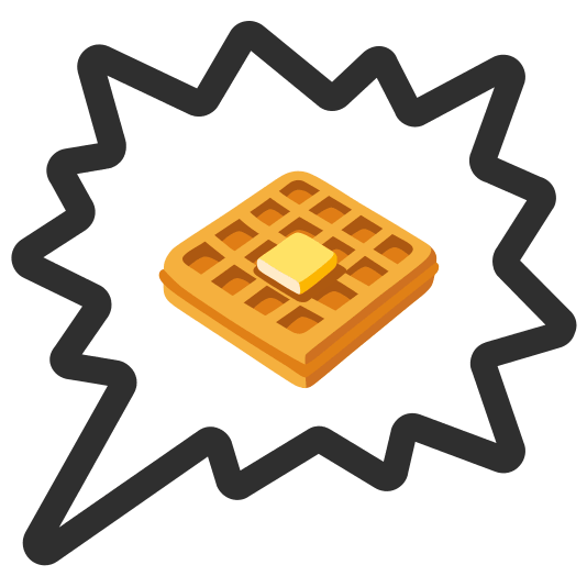 right anger bubble waffle