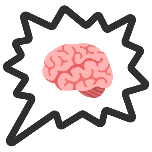 right anger bubble brain