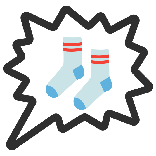 right anger bubble socks