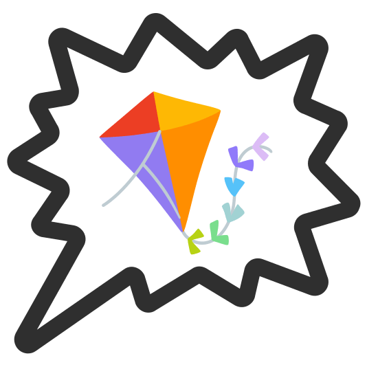 right anger bubble kite