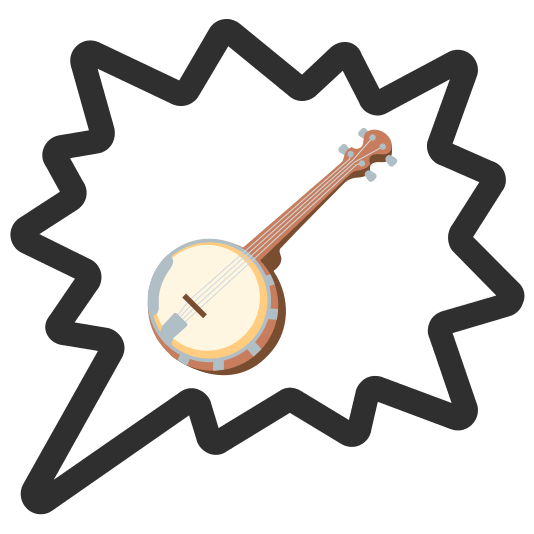 right anger bubble banjo