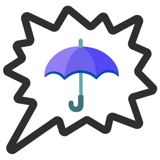 right anger bubble umbrella