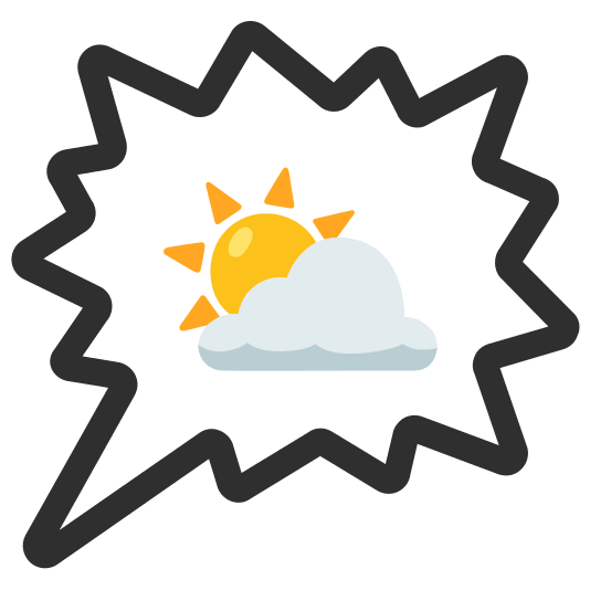 right anger bubble partly sunny