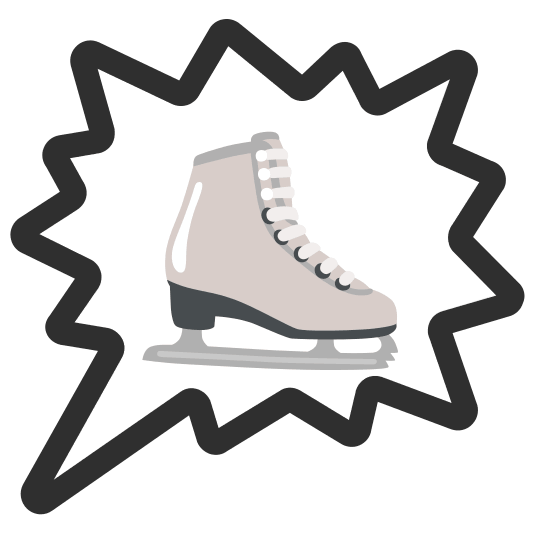 right anger bubble ice skate