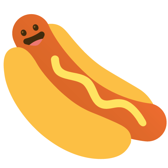 grinning hotdog