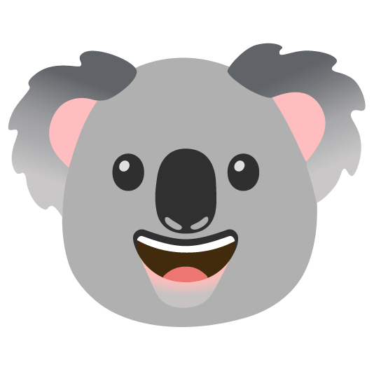 grinning koala