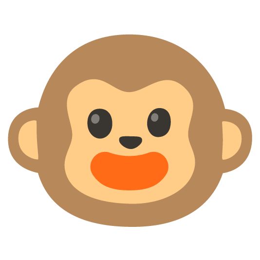 grinning monkey face