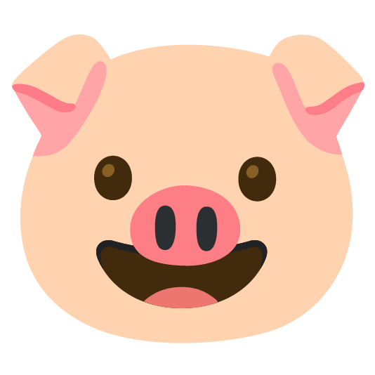 grinning pig