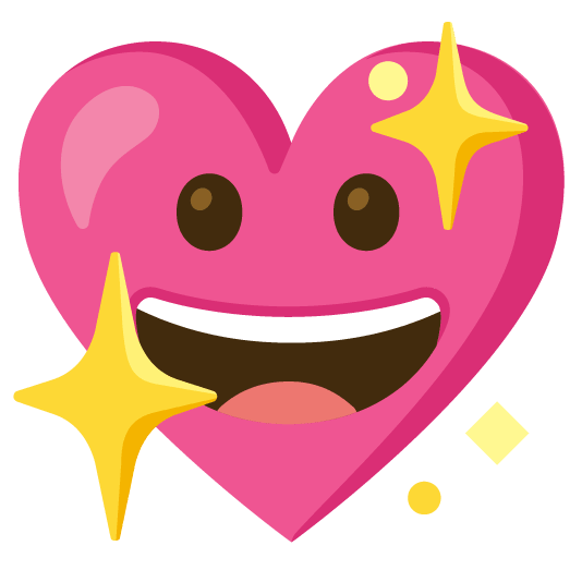 grinning sparkling heart
