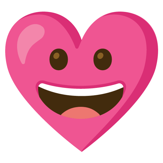 grinning gift heart
