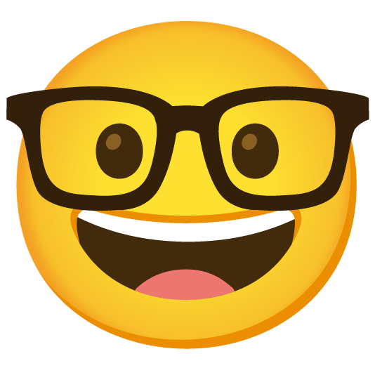 grinning nerd face