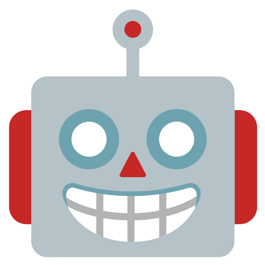 grinning robot face