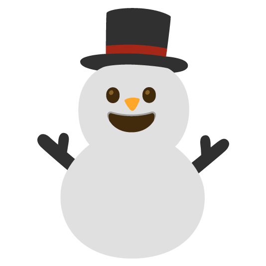 grinning snowman without snow