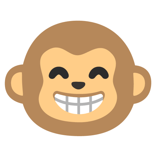grin monkey face