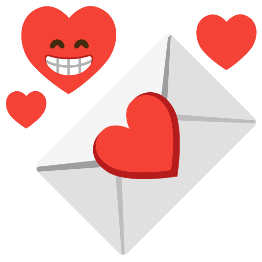grin love letter