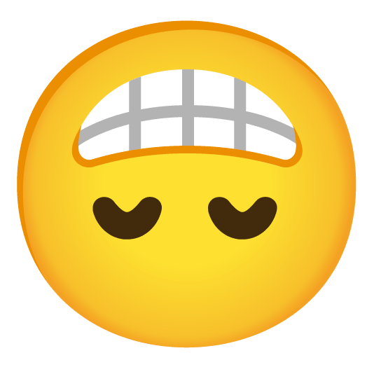 grin upside down face