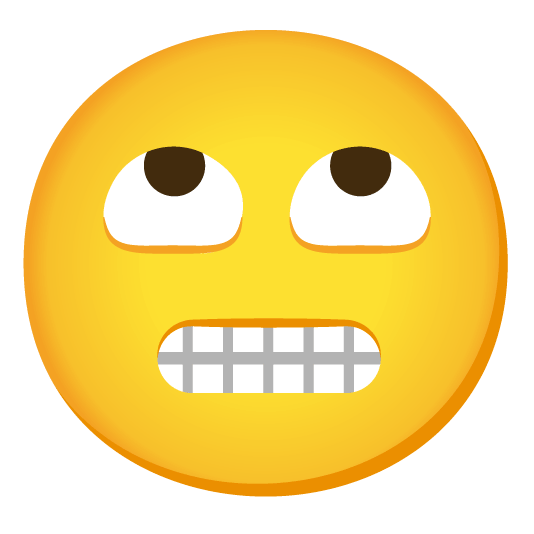 grin face with rolling eyes