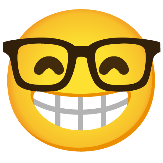grin nerd face