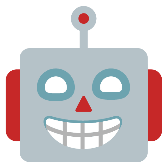 grin robot face