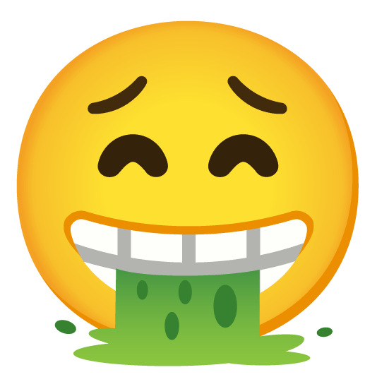 grin face vomiting
