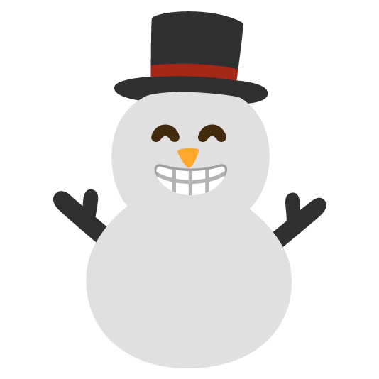 grin snowman without snow