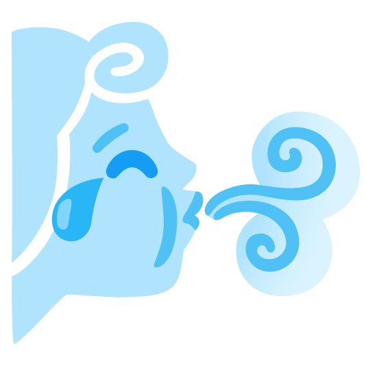 joy wind blowing face