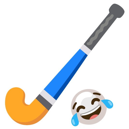 joy field hockey stick and ball