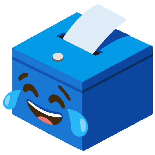 joy ballot box with ballot