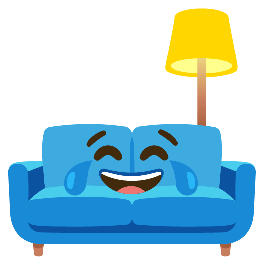joy couch and lamp